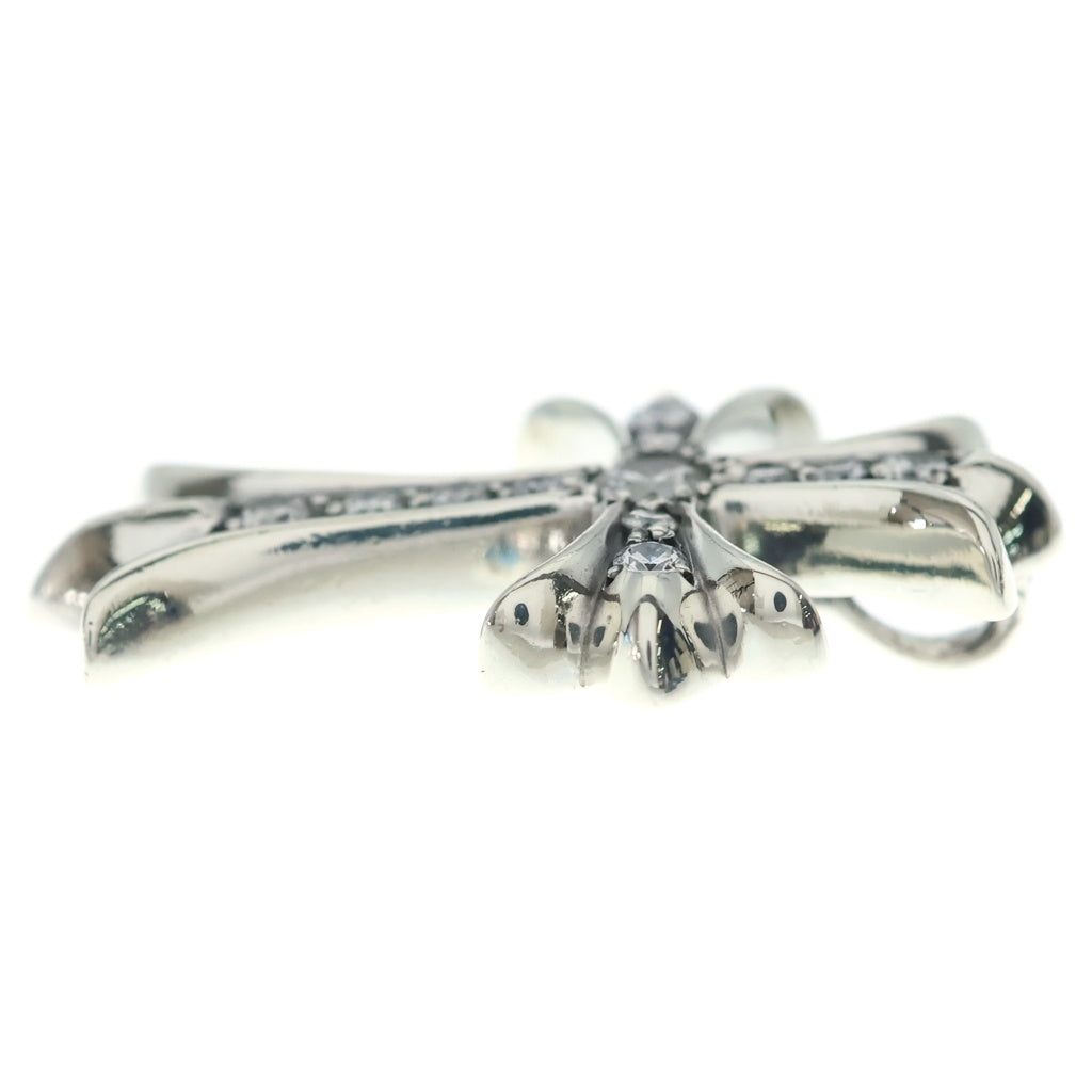 CHROME HEARTS(クロムハーツ) CH CRS SML P D スモールCHクロス PAVEダイヤ シルバーネックレストップ