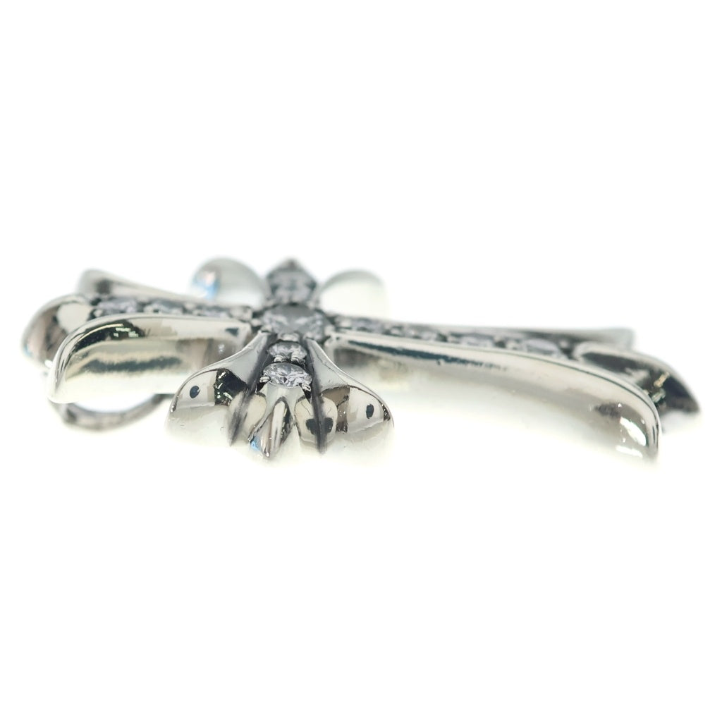 CHROME HEARTS(クロムハーツ) CH CRS SML P D スモールCHクロス PAVEダイヤ シルバーネックレストップ