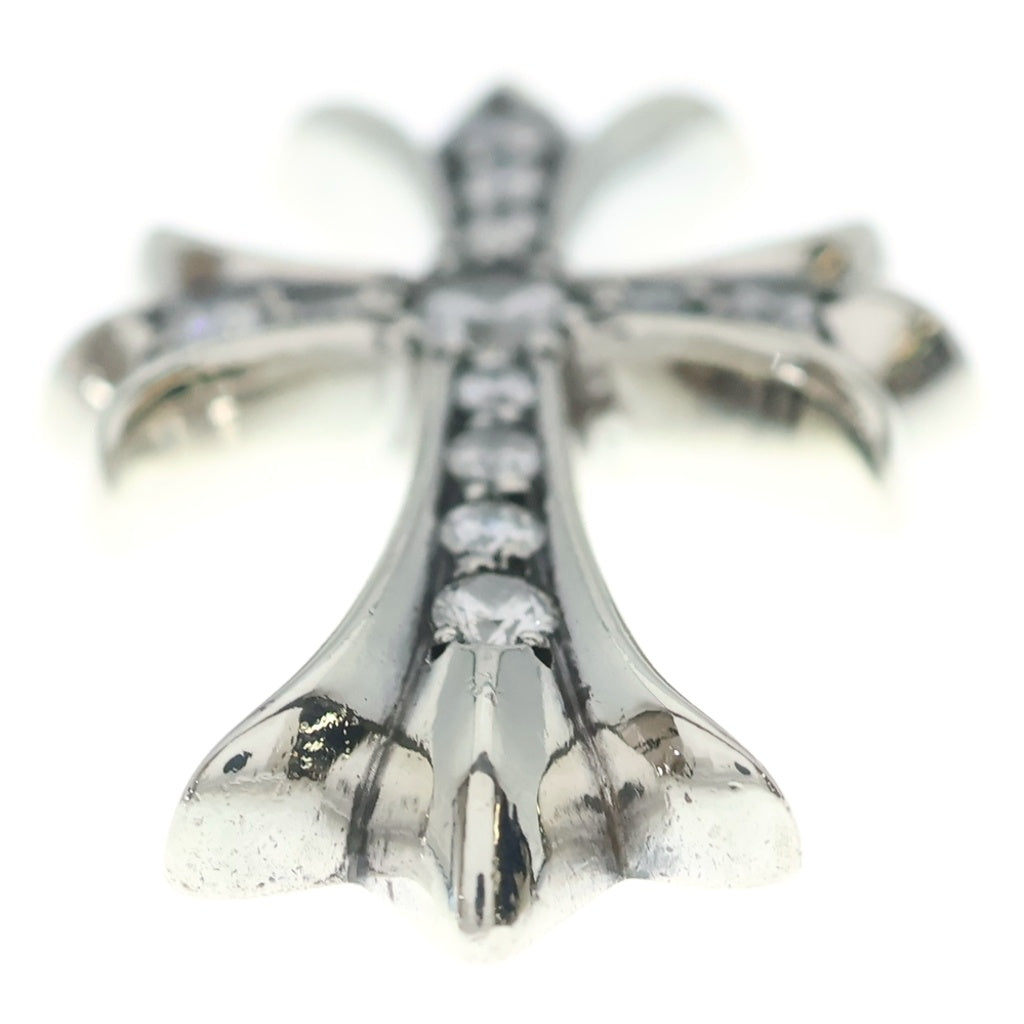 CHROME HEARTS(クロムハーツ) CH CRS SML P D スモールCHクロス PAVEダイヤ シルバーネックレストップ