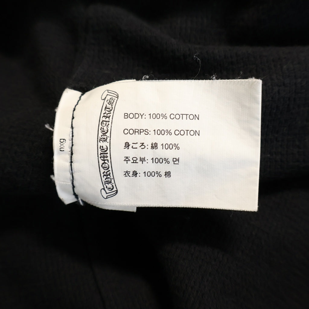 CHROME HEARTS(クロムハーツ) SWTSHRT THRML HD ZIP LTD マリブ限定バックCHプラスプリントジップアップパーカー ブラック/ホワイト