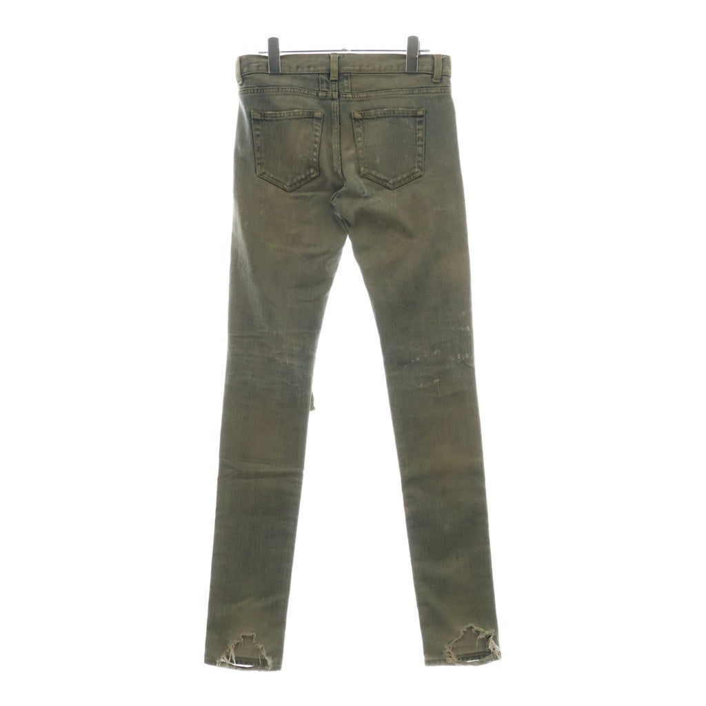 SAINT LAURENT PARIS(サンローランパリ) 14AW 359041 Y479E デストロイクラッシュ加工デニムパンツ インディゴ