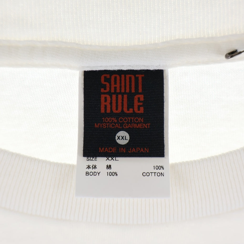SAINT MICHAEL(セントマイケル) 25SS EVENGELION x GEEKS RULE EV SS TEE フロントプリント半袖Tシャツ カットソー ホワイト