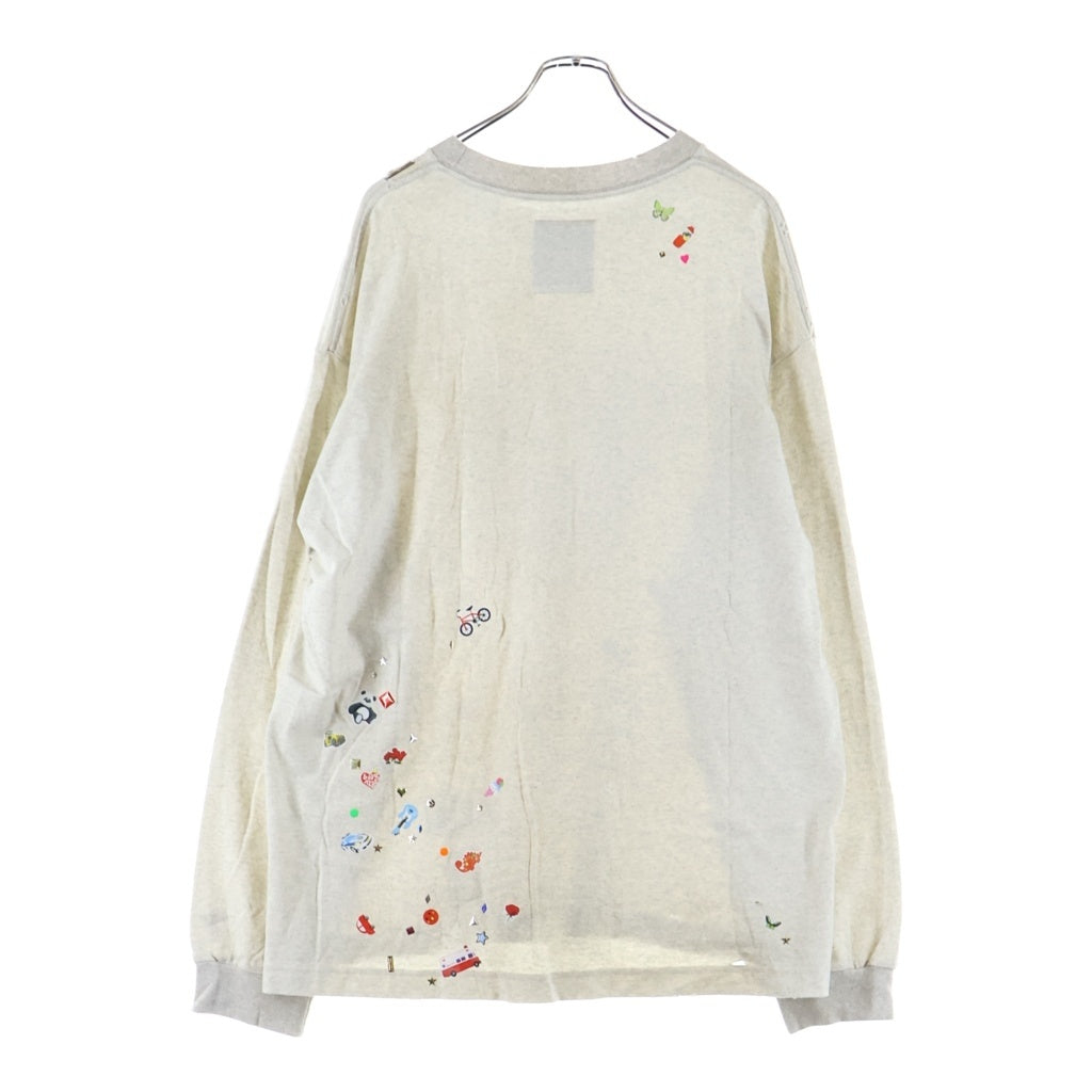 MAISON MIHARAYASUHIRO(メゾンミハラヤスヒロ) Embellished Distressed Long Sleeves Tee ドッグプリント ディストレスド ロングスリーブ Tシャツ