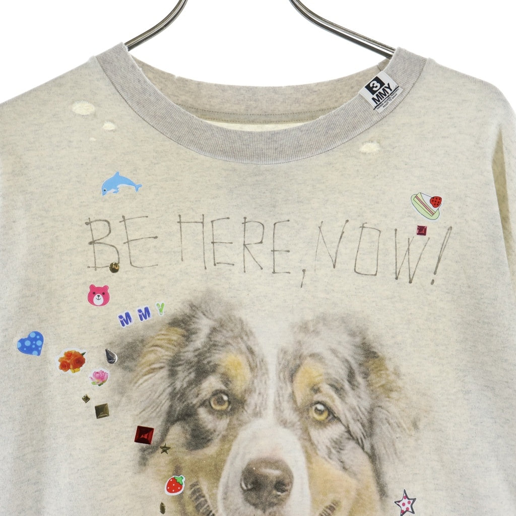 MAISON MIHARAYASUHIRO(メゾンミハラヤスヒロ) Embellished Distressed Long Sleeves Tee ドッグプリント ディストレスド ロングスリーブ Tシャツ