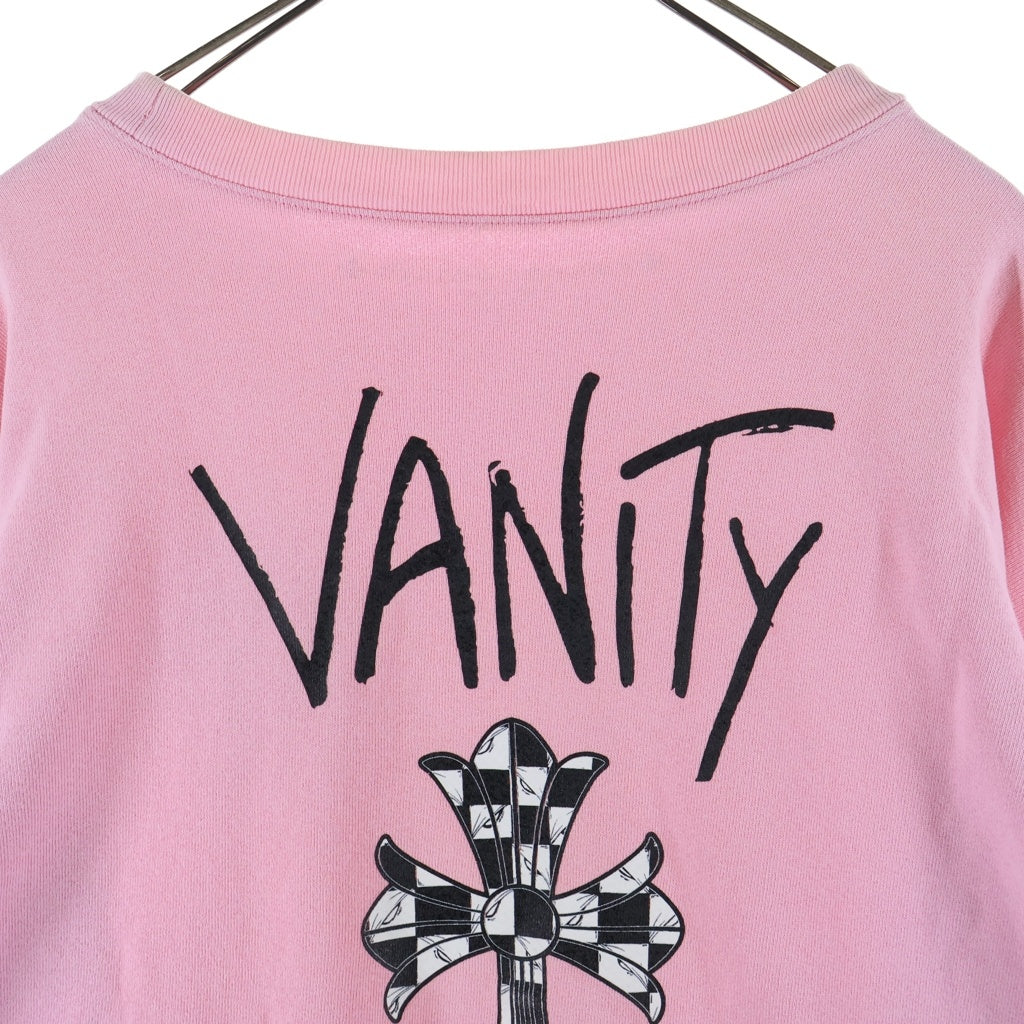 CHROME HEARTS(クロムハーツ) PPO VANITY AFFAIR HD PLVR MATTY BOYバックプリントクルーネックスウェット ピンク/ブラック