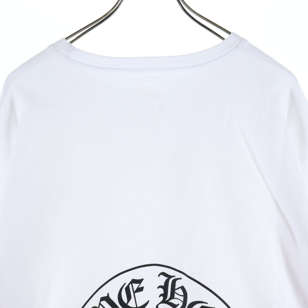 CHROME HEARTS(クロムハーツ) SWTSHRT PLVR 袖フローラルバックホースシュープリントスウェット ホワイト