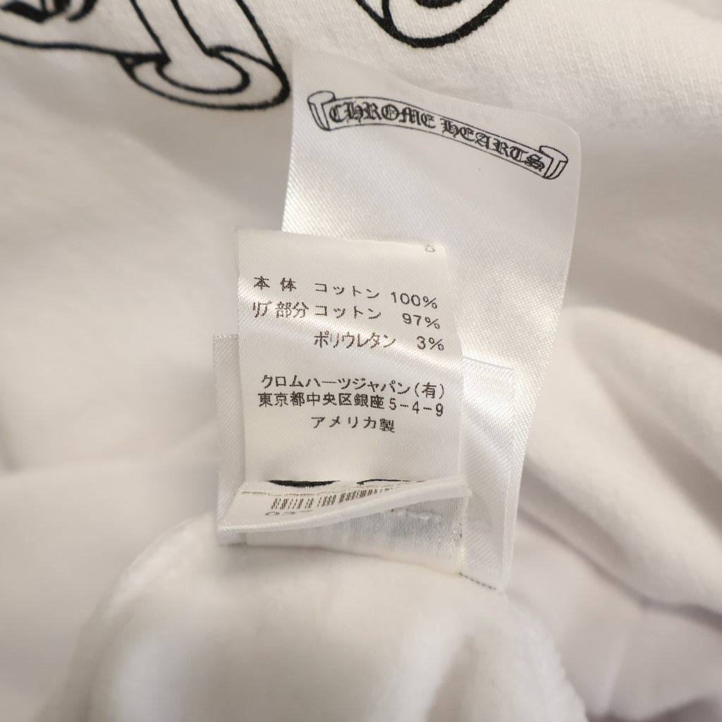 CHROME HEARTS(クロムハーツ) SWTSHRT PLVR 袖フローラルバックホースシュープリントスウェット ホワイト