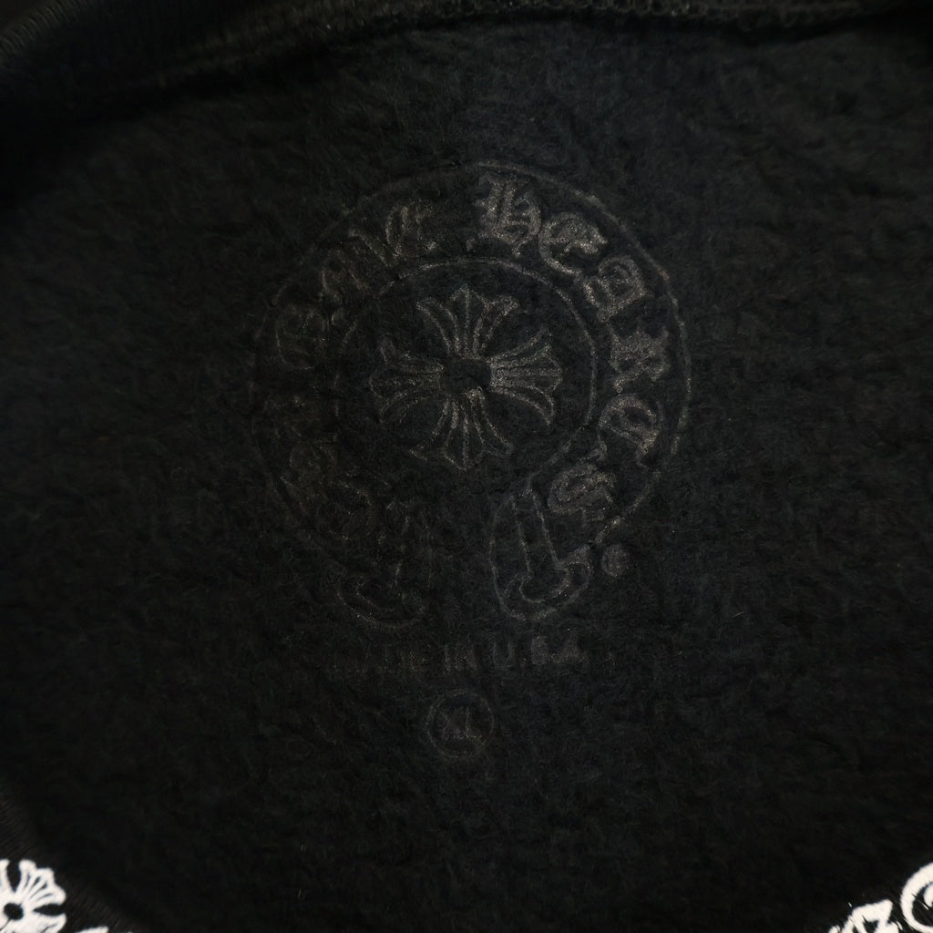 CHROME HEARTS(クロムハーツ) Neck Logo Crewneck Sweatshirt ネックロゴ クルーネックスウェットシャツ トレーナー 袖ロゴプリント ブラック