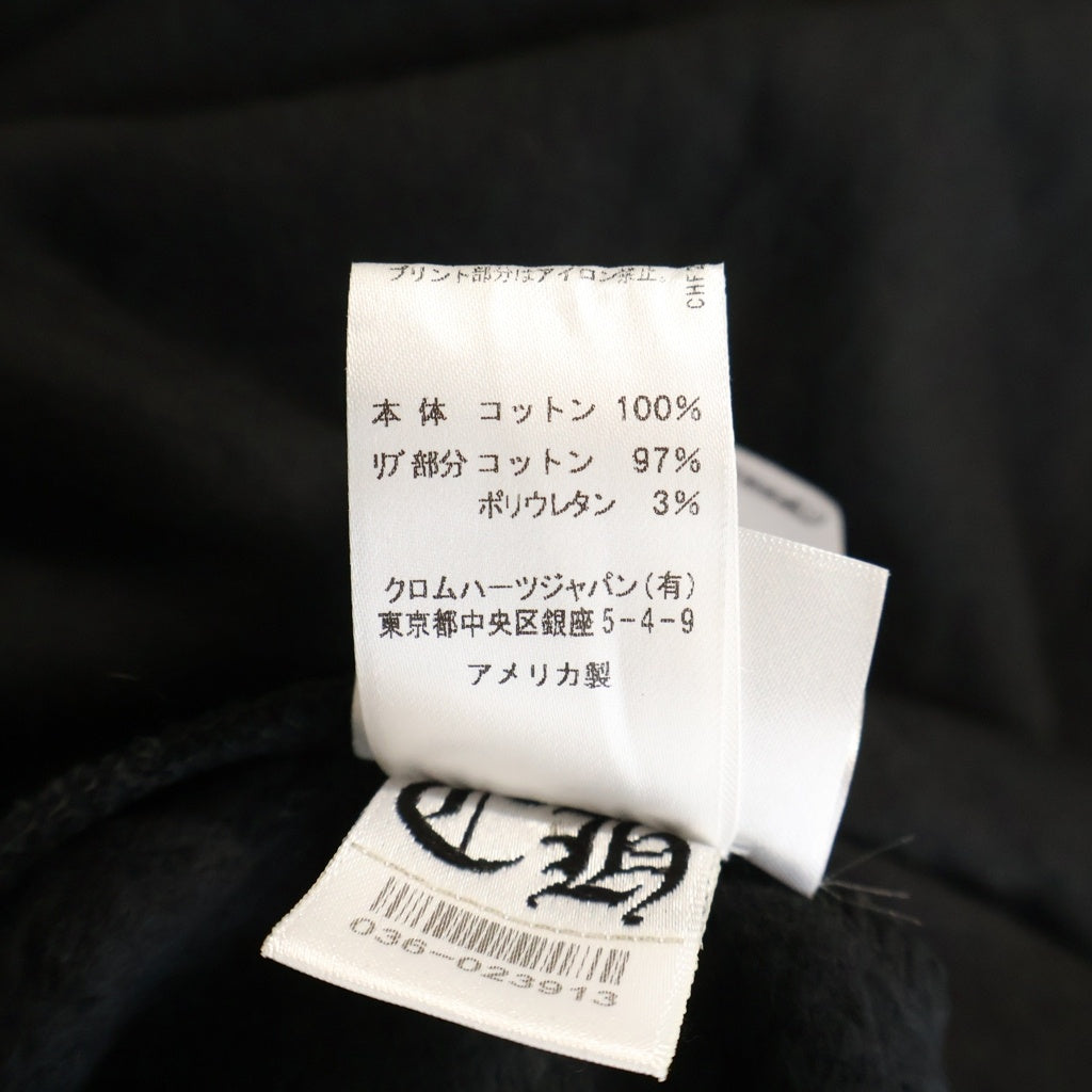CHROME HEARTS(クロムハーツ) Neck Logo Crewneck Sweatshirt ネックロゴ クルーネックスウェットシャツ トレーナー 袖ロゴプリント ブラック