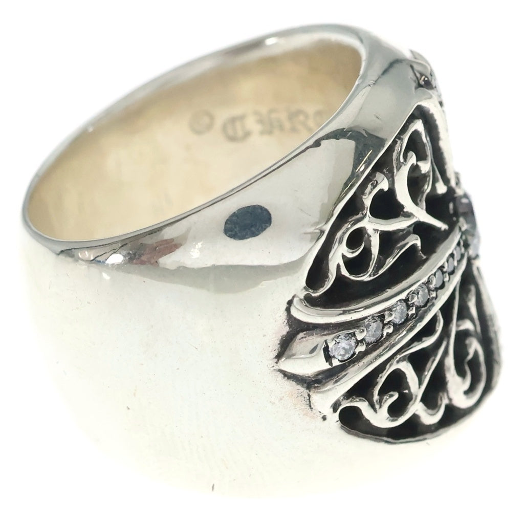 CHROME HEARTS(クロムハーツ) CLASSIC OVAL P D/A クラシックオーバルクロス PAVEダイヤ シルバーリング