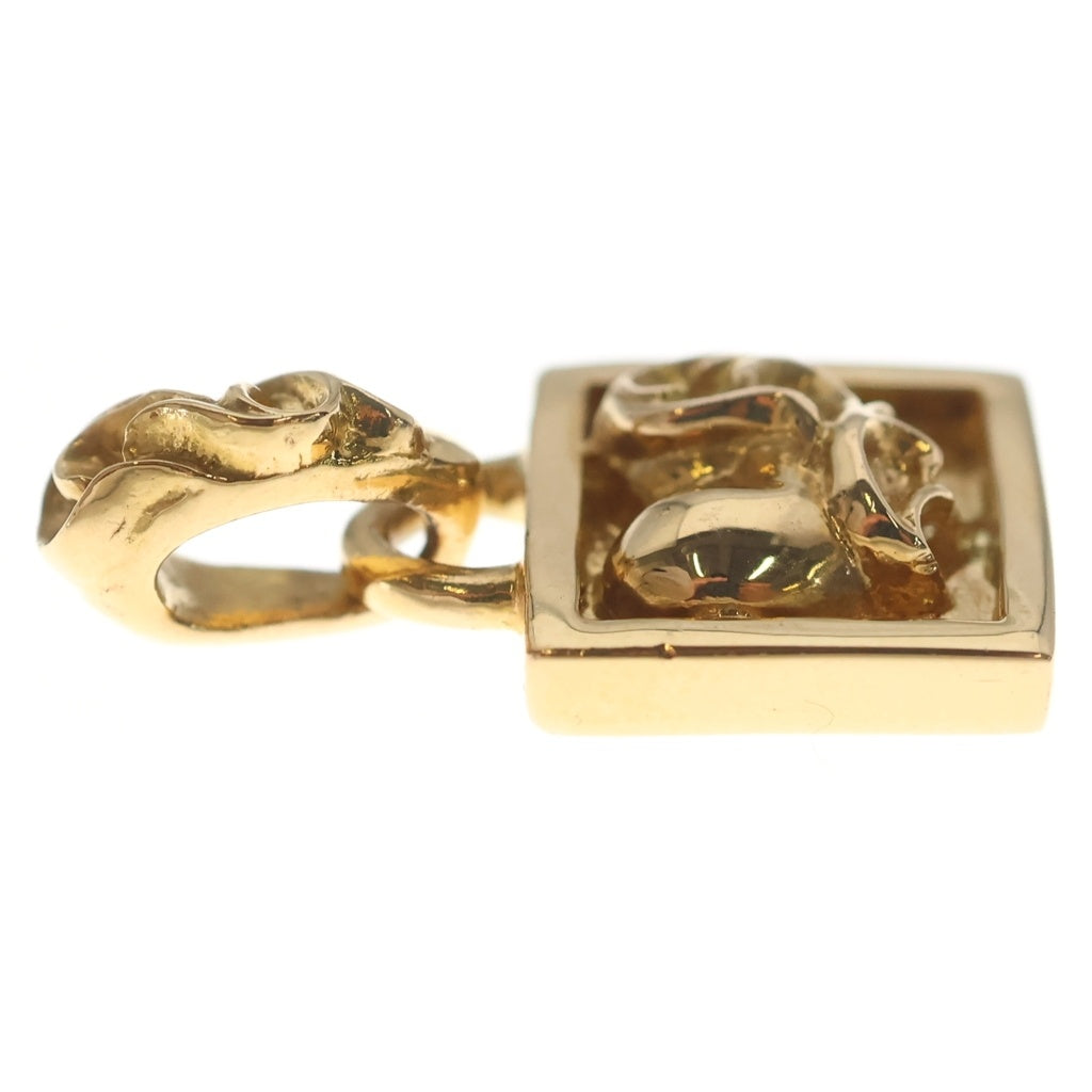 CHROME HEARTS(クロムハーツ) 22K FRAMED HEART フレームドハート チャーム ゴールドネックレストップ