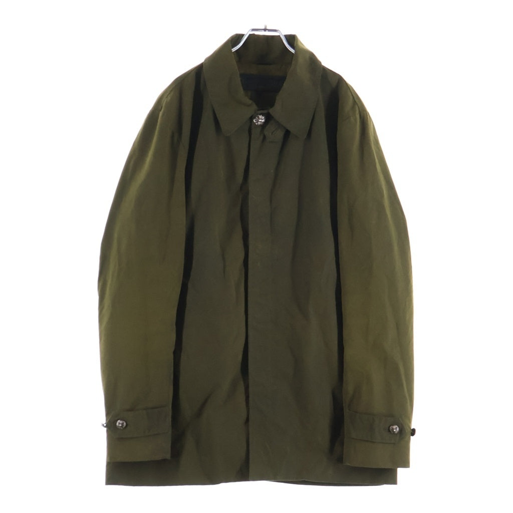 CHROME HEARTS(クロムハーツ) KOREA LTD OIL LEATHER JACKET クロスボールボタンオイルレザーコート 韓国限定 カーキ