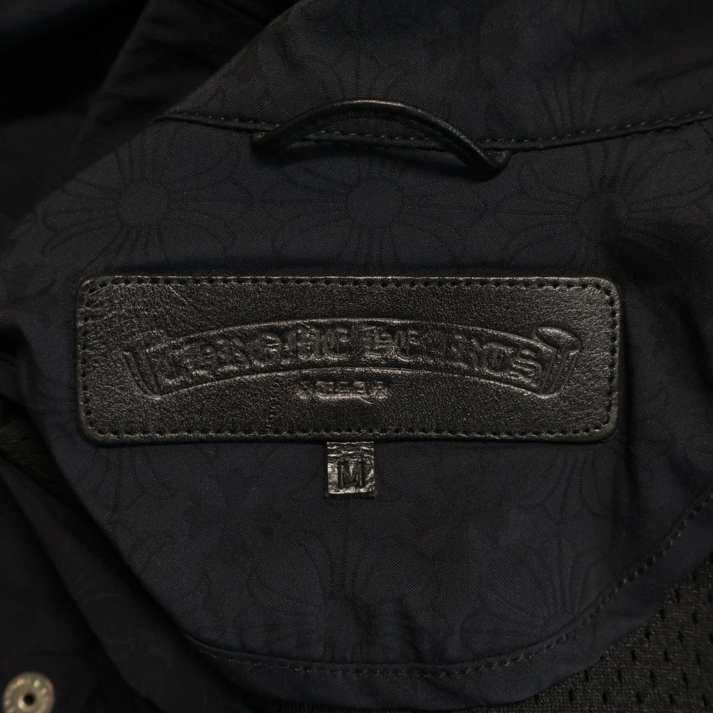 CHROME HEARTS(クロムハーツ) U MATCH POINT NYLN CHプラス総柄ナイロントラックジャケットブルゾン ブラック