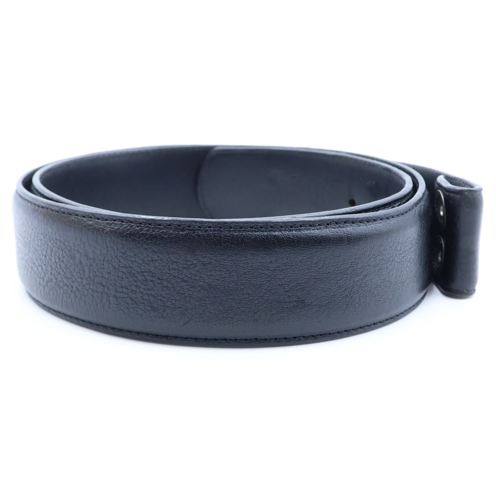 CHROME HEARTS(クロムハーツ) 1.5 STRAP 1.5インチ ホースシューリベッツ レザーベルトストラップ ブラック レディース
