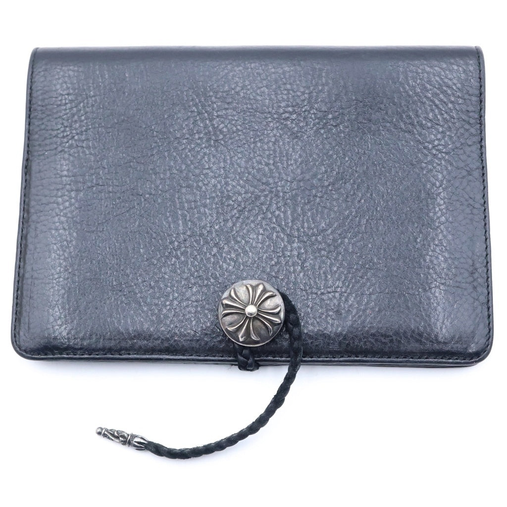 CHROME HEARTS(クロムハーツ) AGENDA COVER アジェンダカバー クロスボールレザー手帳カバー ブラック