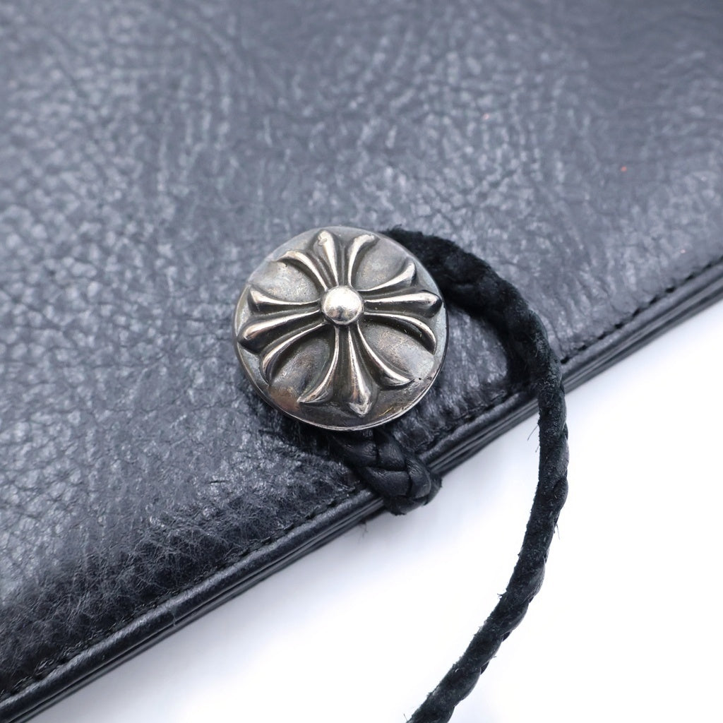 CHROME HEARTS(クロムハーツ) AGENDA COVER アジェンダカバー クロスボールレザー手帳カバー ブラック
