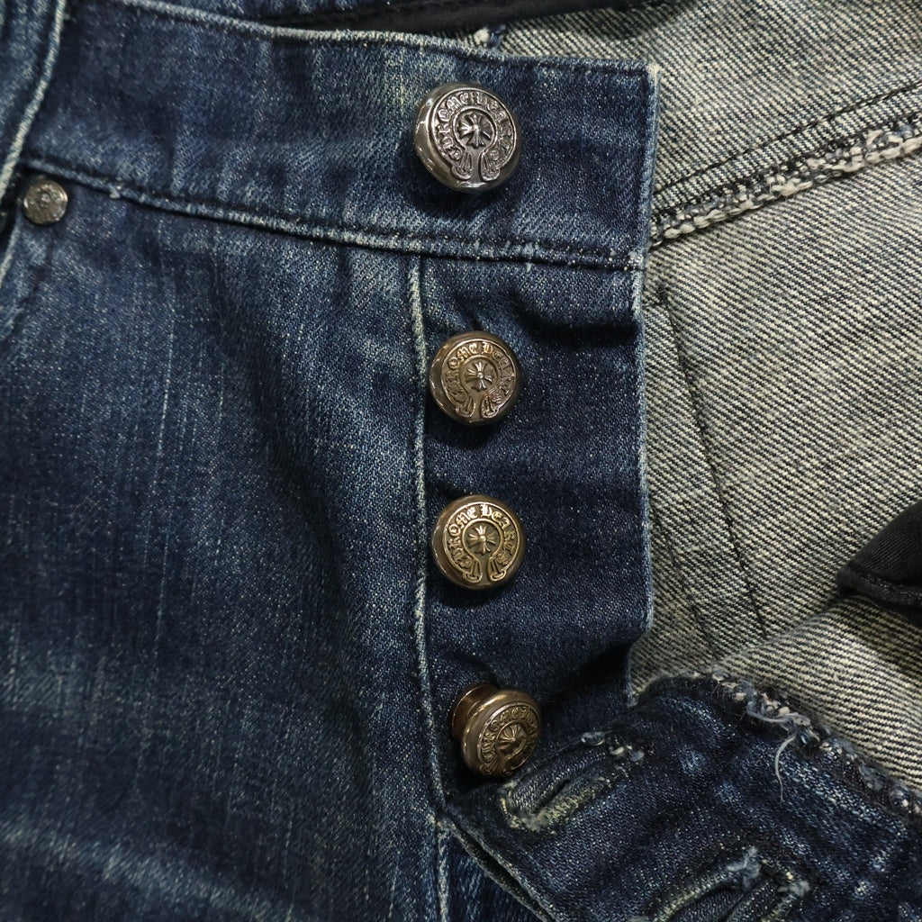 CHROME HEARTS(クロムハーツ) OLD FLEURKNEE DNM PANTS オールド フレアニー デニムパンツ インディゴブルー/シルバー