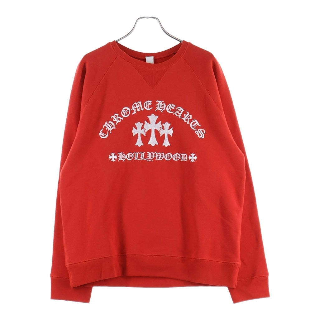 CHROME HEARTS(クロムハーツ) SAILIN ON PLVR SWTSHRT セメタリー刺繍 スウェットプルスウェット レッド