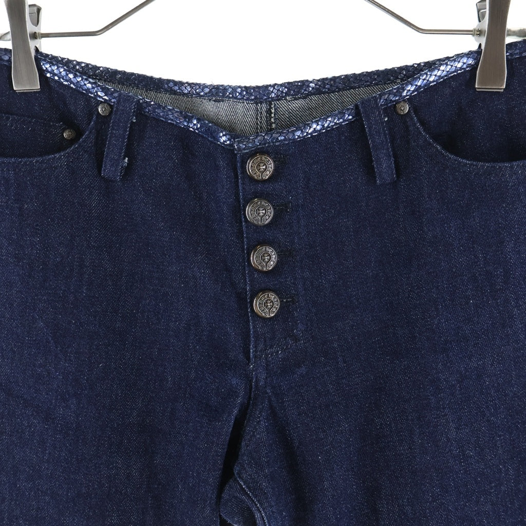 CHROME HEARTS(クロムハーツ) OLD 5POCKET STRAIGHT DENIM PANTS オールド デニムストレートパンツ 5ポケット インディゴ レディース