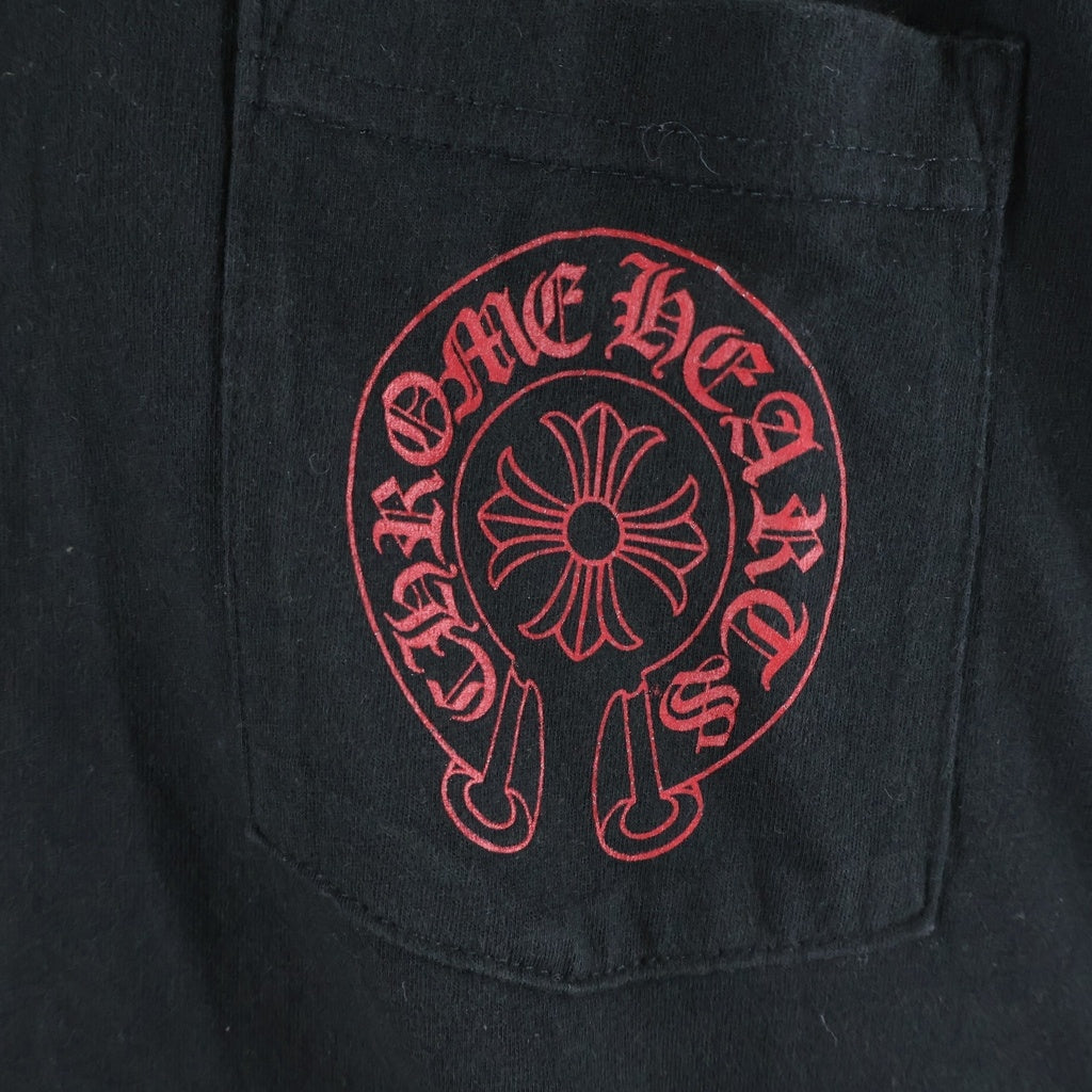 CHROME HEARTS(クロムハーツ) CH L/S 1 STAFF EXCLUSIVE ホースシュープリント長袖カットソー STAFF限定 ブラック/レッド