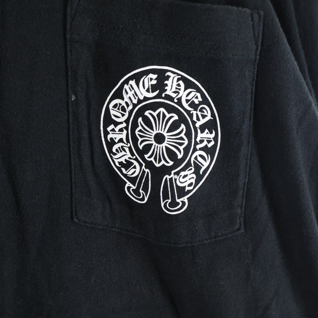 CHROME HEARTS(クロムハーツ) CH L/S 1 マルチホースシューバックプリント長袖Tシャツ ブラック/マルチ