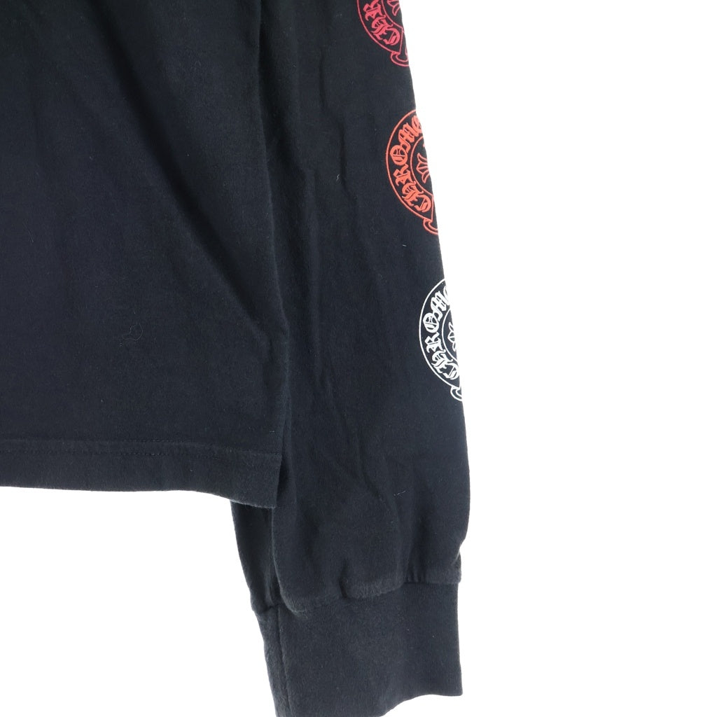 CHROME HEARTS(クロムハーツ) CH L/S 1 マルチホースシューバックプリント長袖Tシャツ ブラック/マルチ