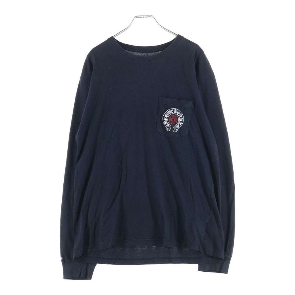 CHROME HEARTS(クロムハーツ) CH L/S 1 STAFF EXCLUSIVE ホースシュープリント長袖カットソー STAFF限定 ブラック/レッド/ホワイト