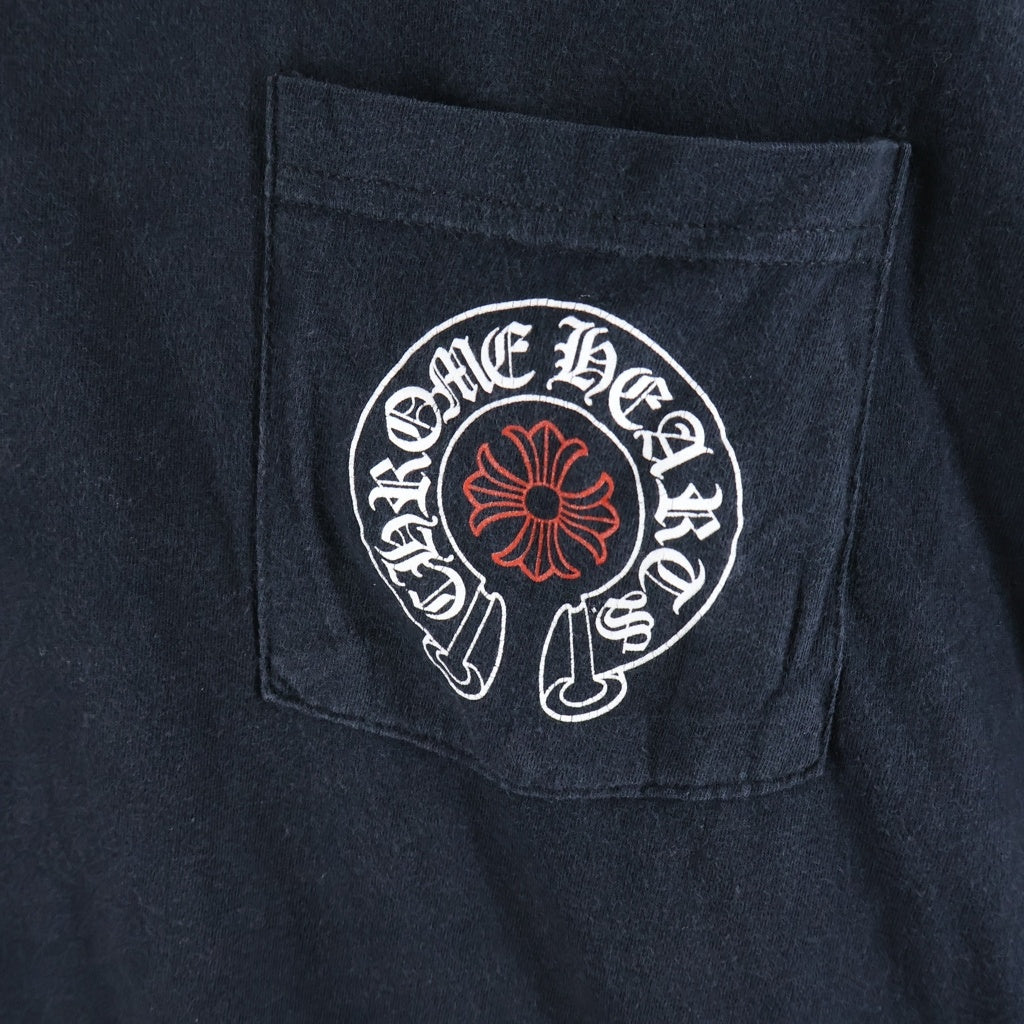 CHROME HEARTS(クロムハーツ) CH L/S 1 STAFF EXCLUSIVE ホースシュープリント長袖カットソー STAFF限定 ブラック/レッド/ホワイト