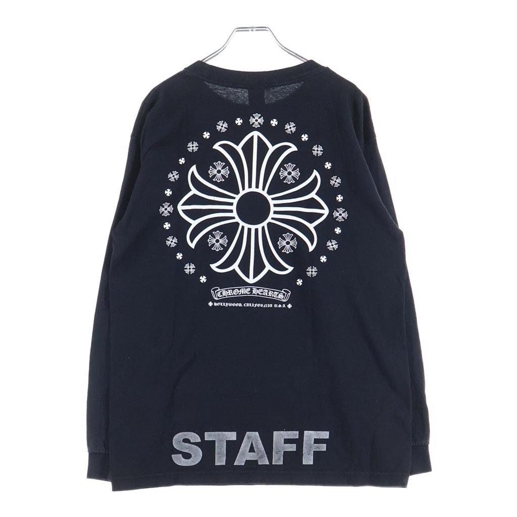 CHROME HEARTS(クロムハーツ) OLD CH L/S 1 STAFF EXCLUSIVE ホースシュープリント長袖カットソー STAFF限定 ブラック/ホワイト