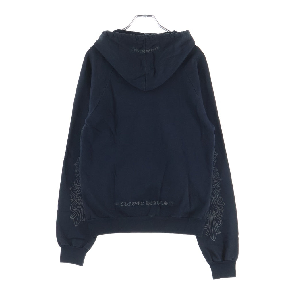 CHROME HEARTS(クロムハーツ) OLD SWTSHRT HD ZIP オールド 袖フローラルジップアップフーディー パーカー ブラック