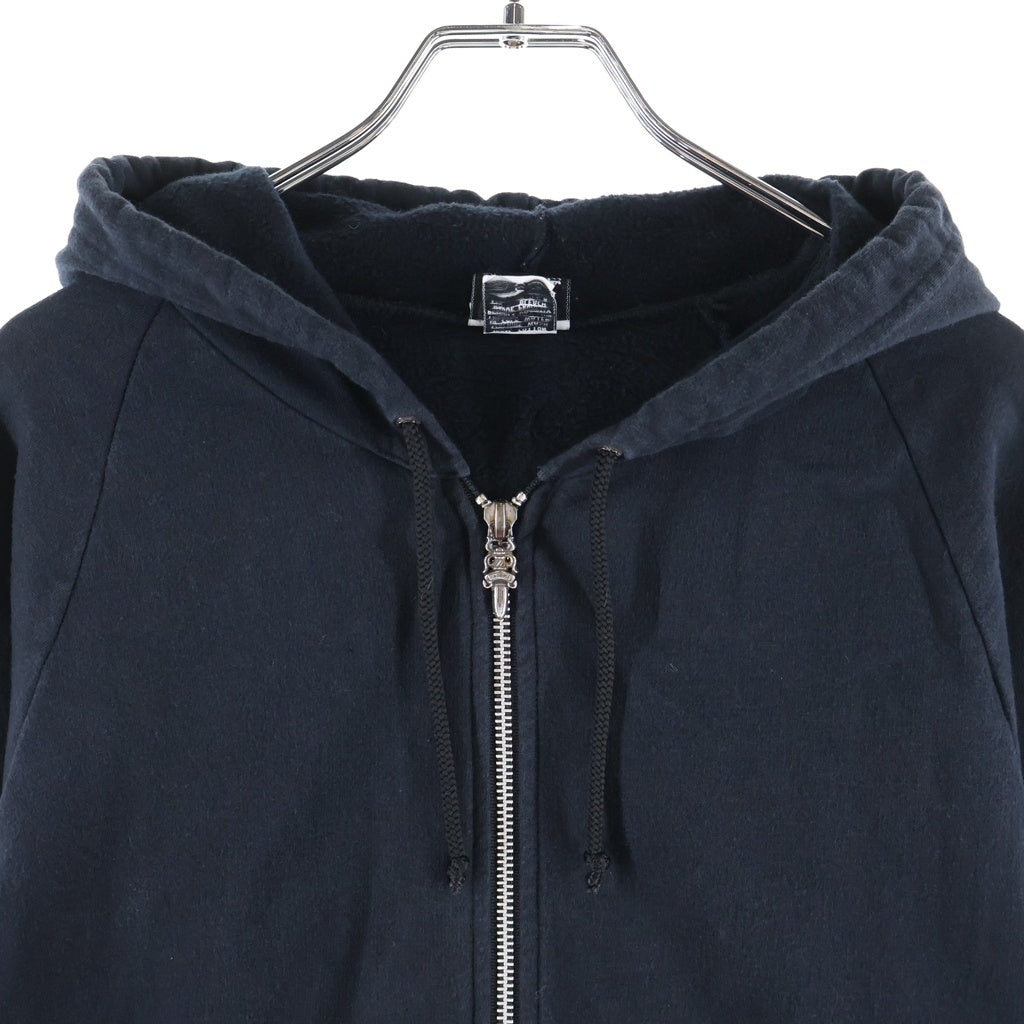 CHROME HEARTS(クロムハーツ) OLD SWTSHRT HD ZIP オールド 袖フローラルジップアップフーディー パーカー ブラック