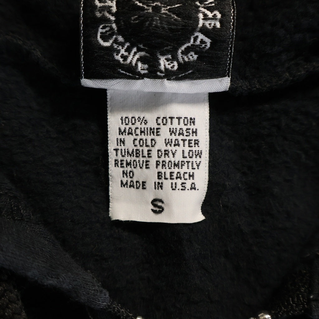 CHROME HEARTS(クロムハーツ) OLD SWTSHRT HD ZIP オールド 袖フローラルジップアップフーディー パーカー ブラック