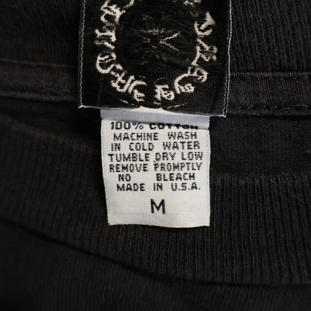 CHROME HEARTS(クロムハーツ) OLD L/S オールド 袖英字バックスクロールラベルプリント 長袖Tシャツカットソー ブラック/シルバー