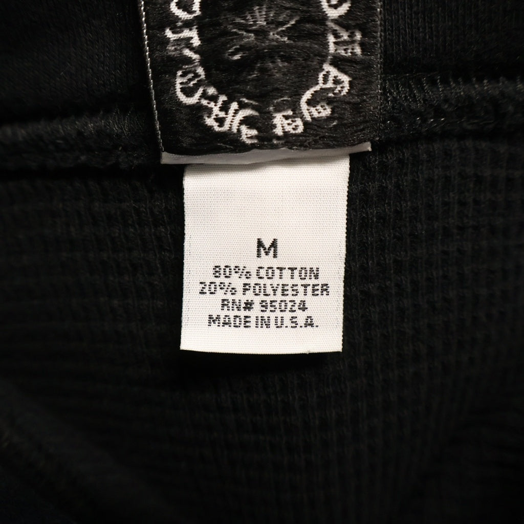 CHROME HEARTS(クロムハーツ) OLD SWTSHRT HD ZIP バックCHプラスプリント 裏地サーマル パーカー ブラック/ホワイト