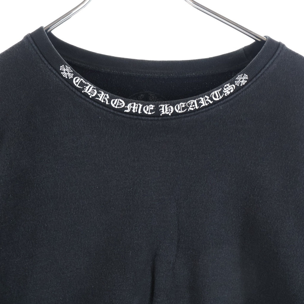 CHROME HEARTS(クロムハーツ) SWTSHRT PLVR ネックロゴクルーネックスウェット トレーナー ブラック/ホワイト