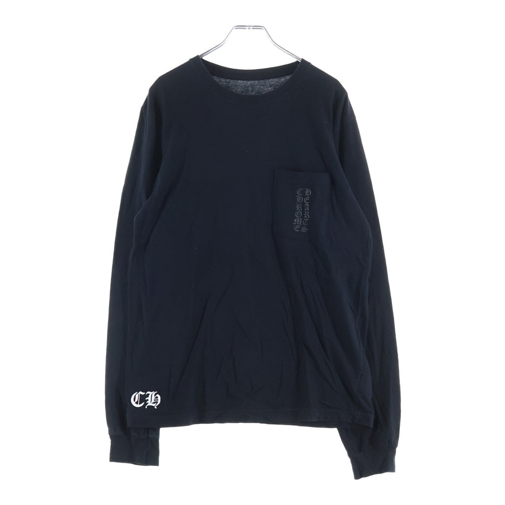 CHROME HEARTS(クロムハーツ) OLD L/S TEE セメタリーバックプリント クルーネック 半袖Tシャツ ブラック