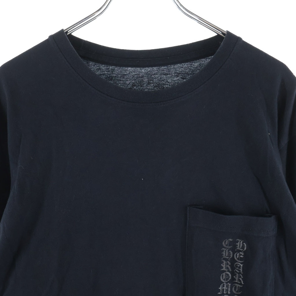 CHROME HEARTS(クロムハーツ) OLD L/S TEE セメタリーバックプリント クルーネック 半袖Tシャツ ブラック