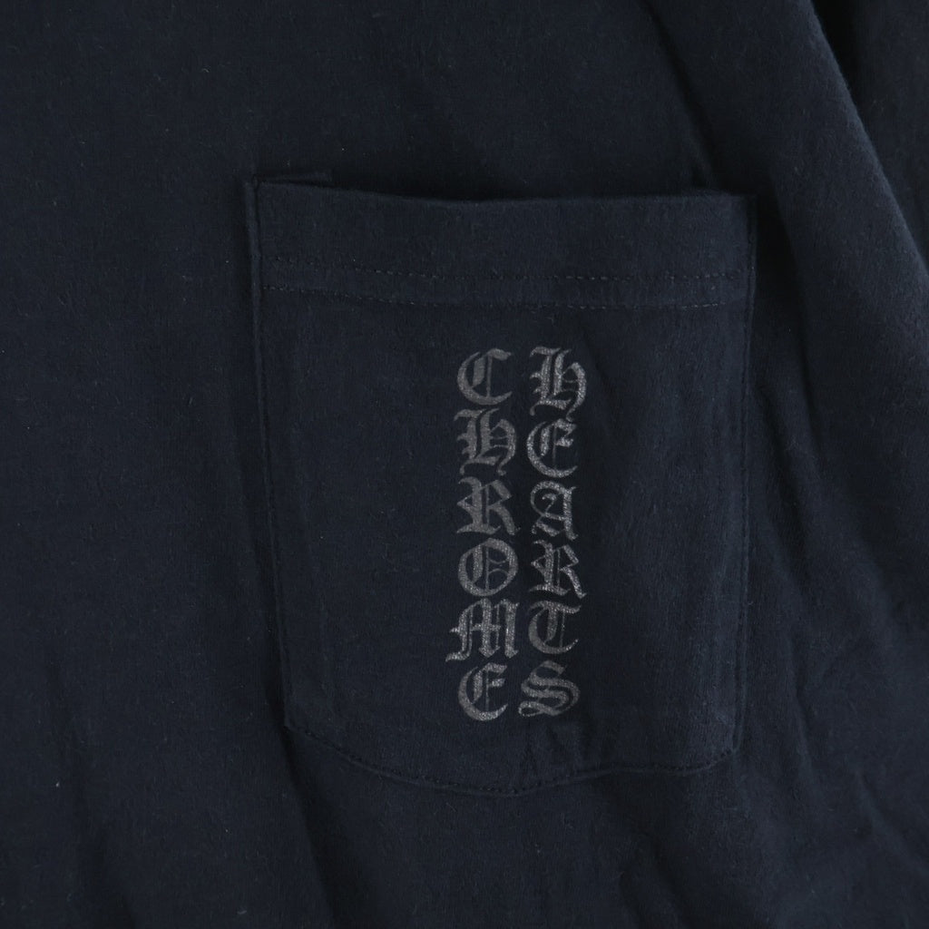 CHROME HEARTS(クロムハーツ) OLD L/S TEE セメタリーバックプリント クルーネック 半袖Tシャツ ブラック