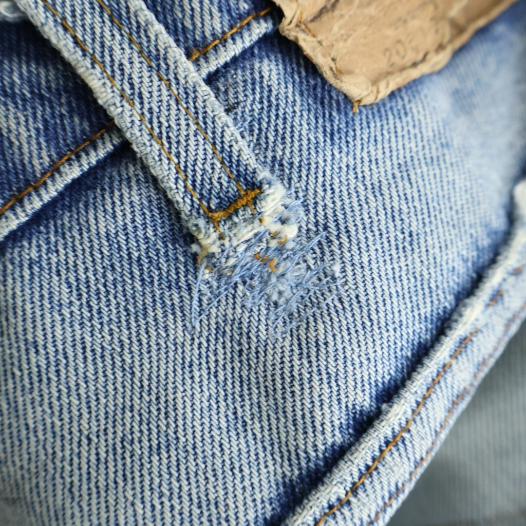CHROME HEARTS(クロムハーツ) U VNTG JEAN BLU ORNG TAB クロスパッチ付きウォッシュド505デニムパンツ インディゴ/ブラック