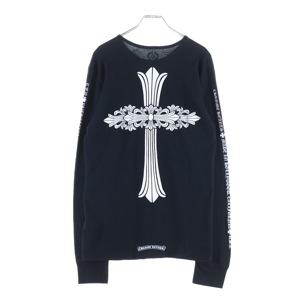 CHROME HEARTS(クロムハーツ) THERMAL L/S FLRL CRS サーマル フローラルクロス 長袖 ロングスリーブ ブラック