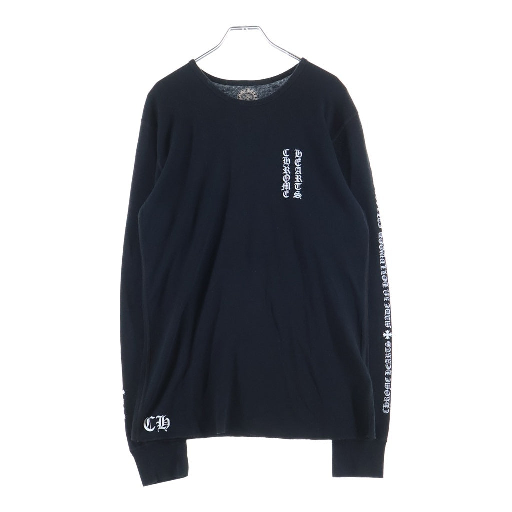 CHROME HEARTS(クロムハーツ) THERMAL L/S FLRL CRS サーマル フローラルクロス 長袖 ロングスリーブ ブラック