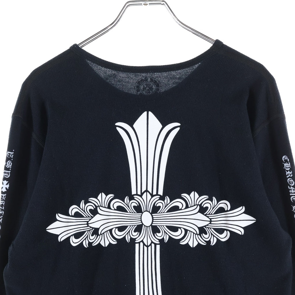 CHROME HEARTS(クロムハーツ) THERMAL L/S FLRL CRS サーマル フローラルクロス 長袖 ロングスリーブ ブラック