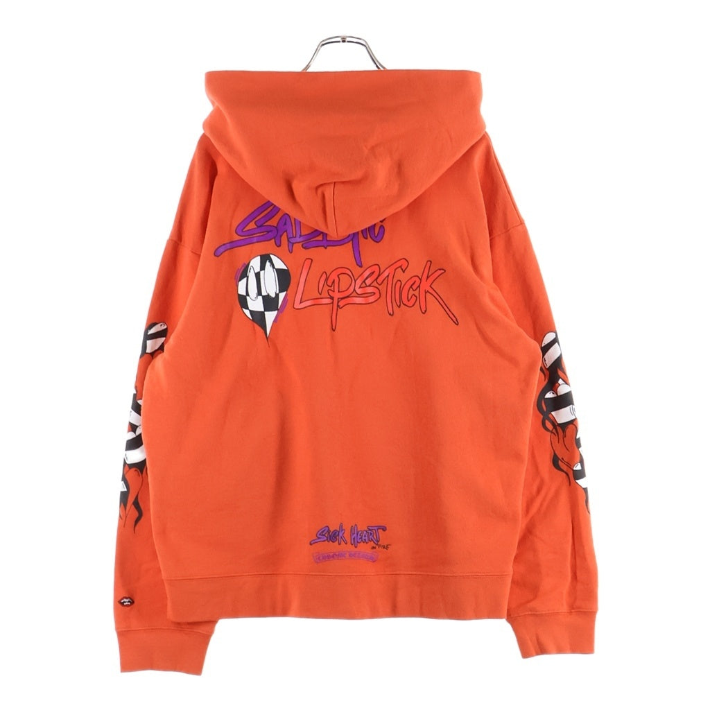 CHROME HEARTS(クロムハーツ) MATTY BOY PPO SPARK THE HEART HD PLVR スパーク プルオーバーパーカー レッド