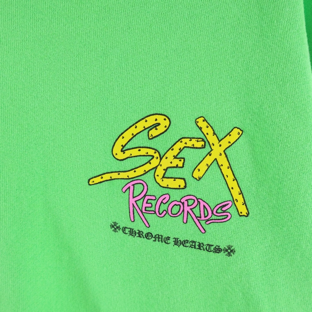 CHROME HEARTS(クロムハーツ) PPO SEXRCD GRN HD PLVR MATTY BOY sex recordsプリント プルオーバーパーカー