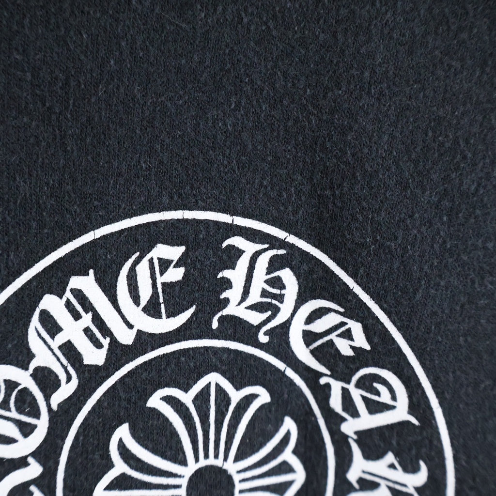 CHROME HEARTS(クロムハーツ) SWTSHRT HD ZIP スリーブバックマルチホースシュープリントジップパーカー ブラック/マルチ