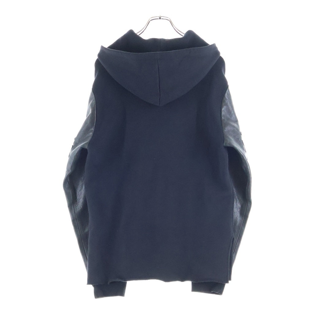 CHROME HEARTS(クロムハーツ) Y NOT 袖レザー切り替えクロスパッチプルオーバーパーカー