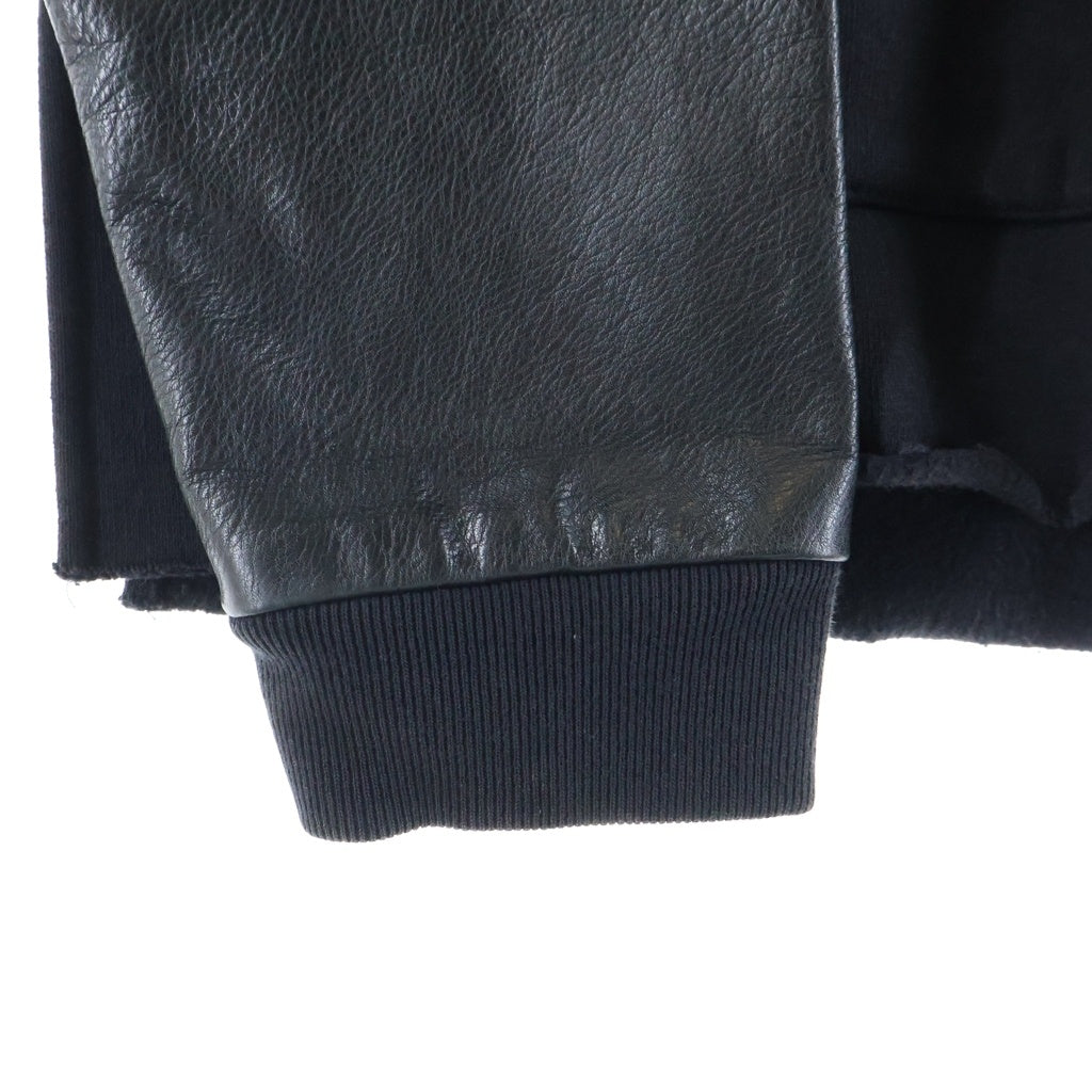 CHROME HEARTS(クロムハーツ) Y NOT 袖レザー切り替えクロスパッチプルオーバーパーカー