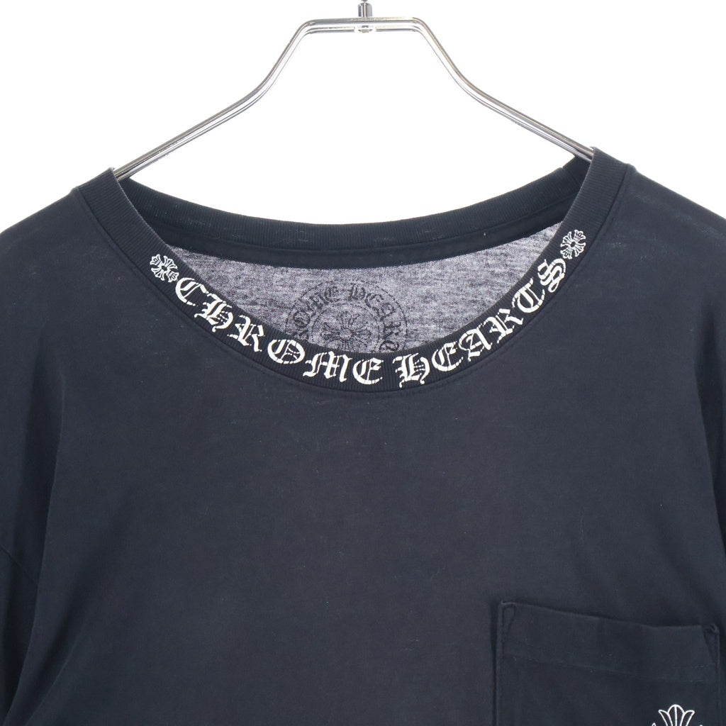 CHROME HEARTS(クロムハーツ) CH L/S /1 バックCHクロスネックロゴプリント長袖カットソー ブラック/ホワイト