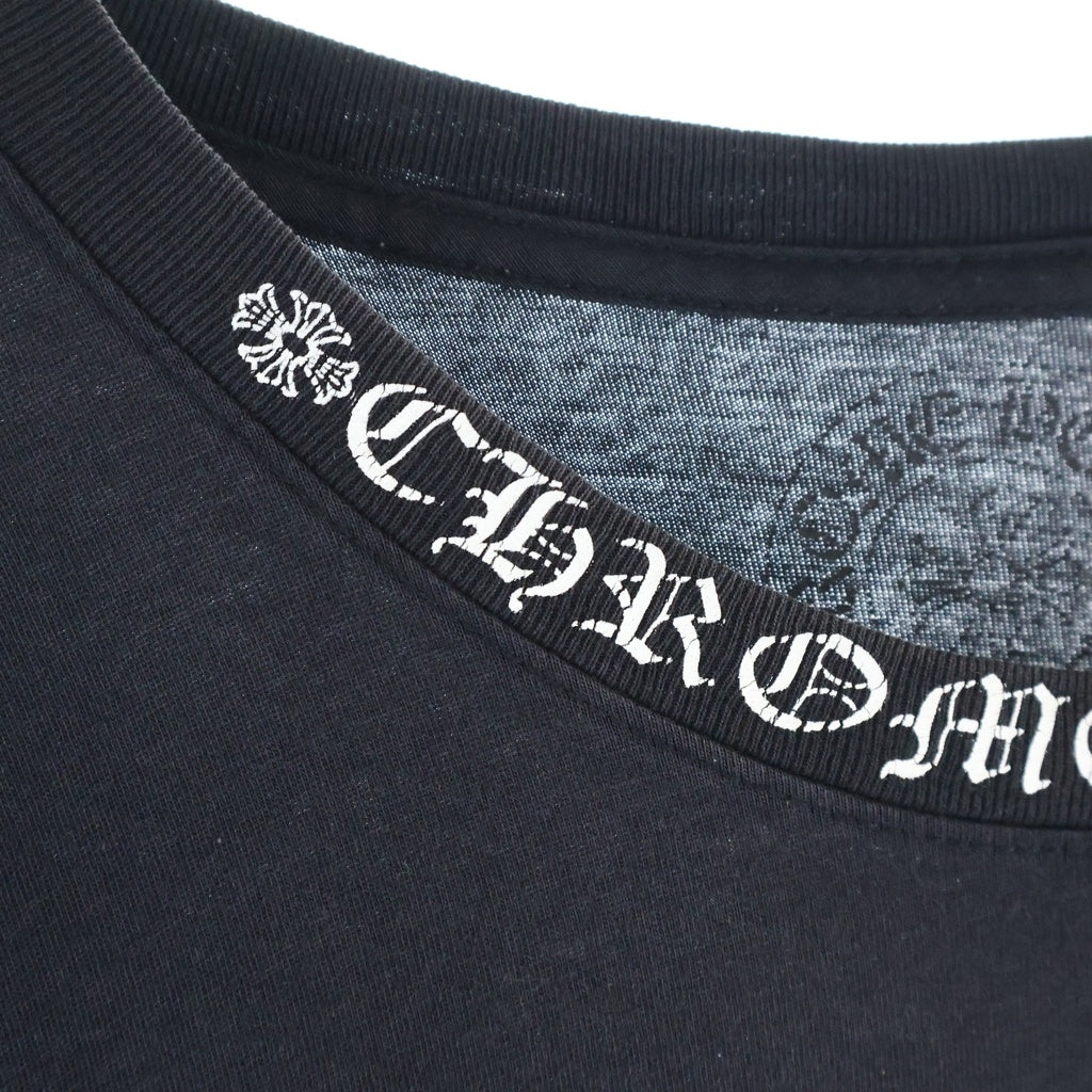 CHROME HEARTS(クロムハーツ) CH L/S /1 バックCHクロスネックロゴプリント長袖カットソー ブラック/ホワイト
