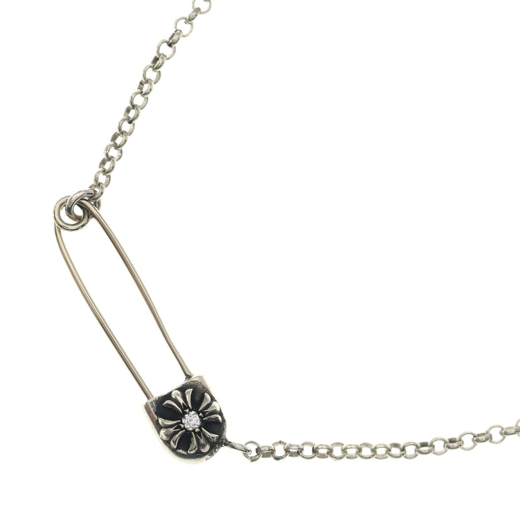 CHROME HEARTS(クロムハーツ) SAFETY PIN R20 1DIAセーフティピンロールチェーン シルバー